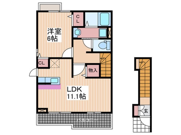 ノーブル川内Ⅲ番館の物件間取画像